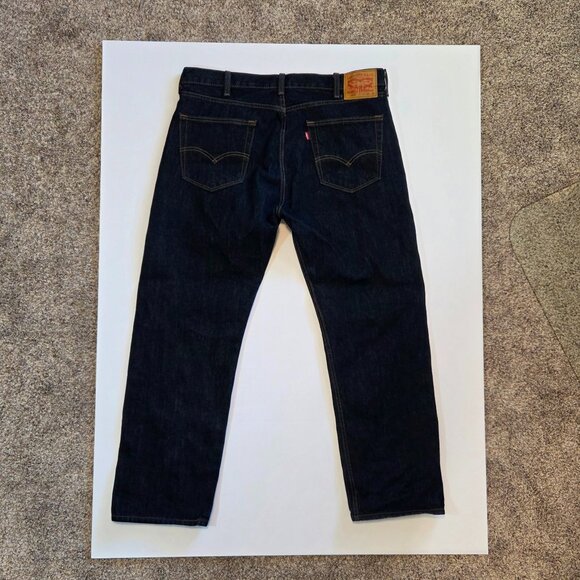 NWOT - Levi’s 505® Men’s Straight Fit Jeans, 38x30, Dark Indigo/Rinse Wash - Picture 4 of 5